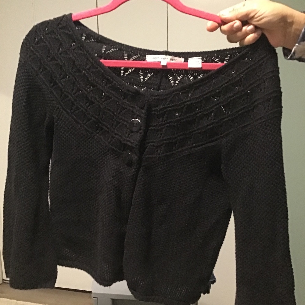 Black cardigan